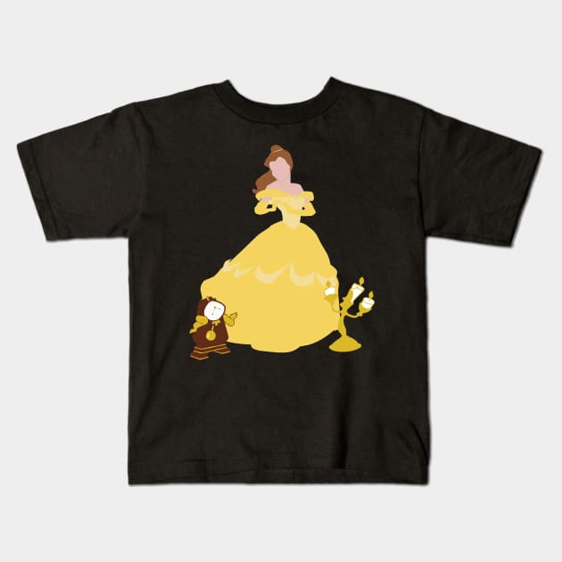 beauty and her friends Kids T-Shirt by nomadearthdesign